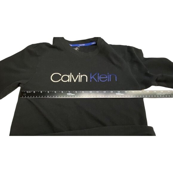CALVIN KLEIN Women Front Logo Pullover Sweatshirt Size S Black Long Sleeve 2a-6 - Picture 7 of 10